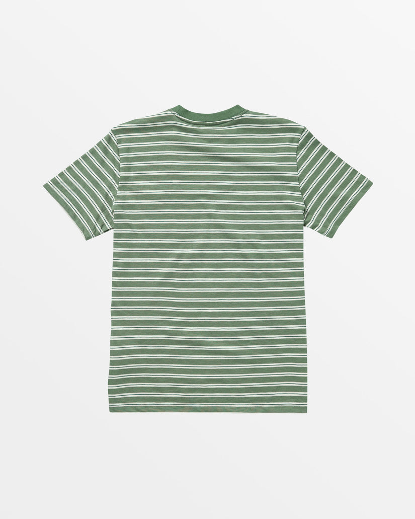 Boys Magnolia Pocket T-Shirt - Jade Stripe