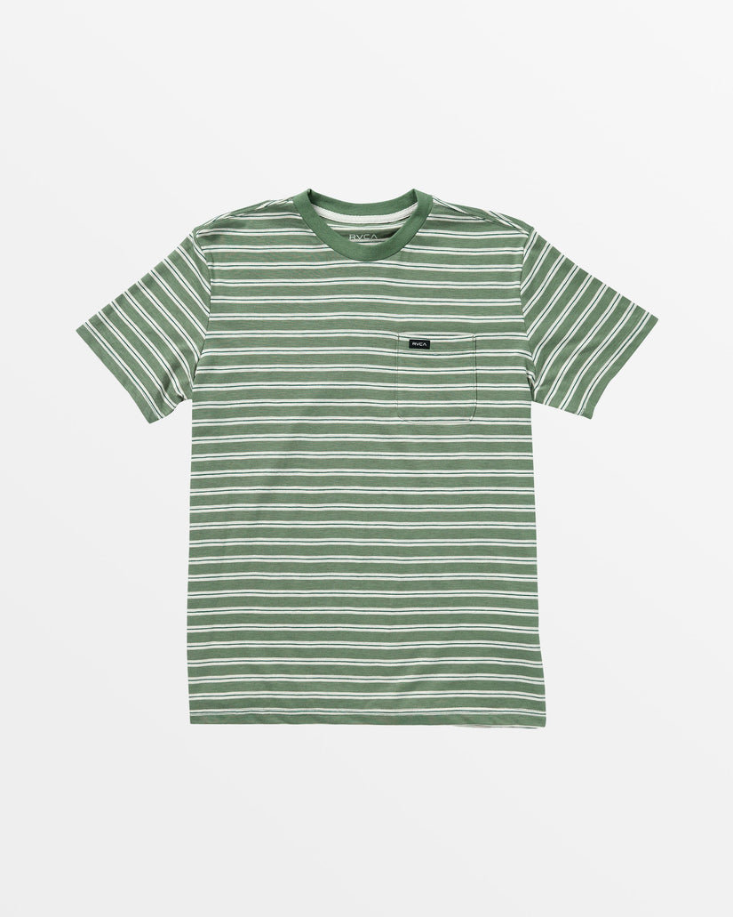 Boys Magnolia Pocket T-Shirt - Jade Stripe