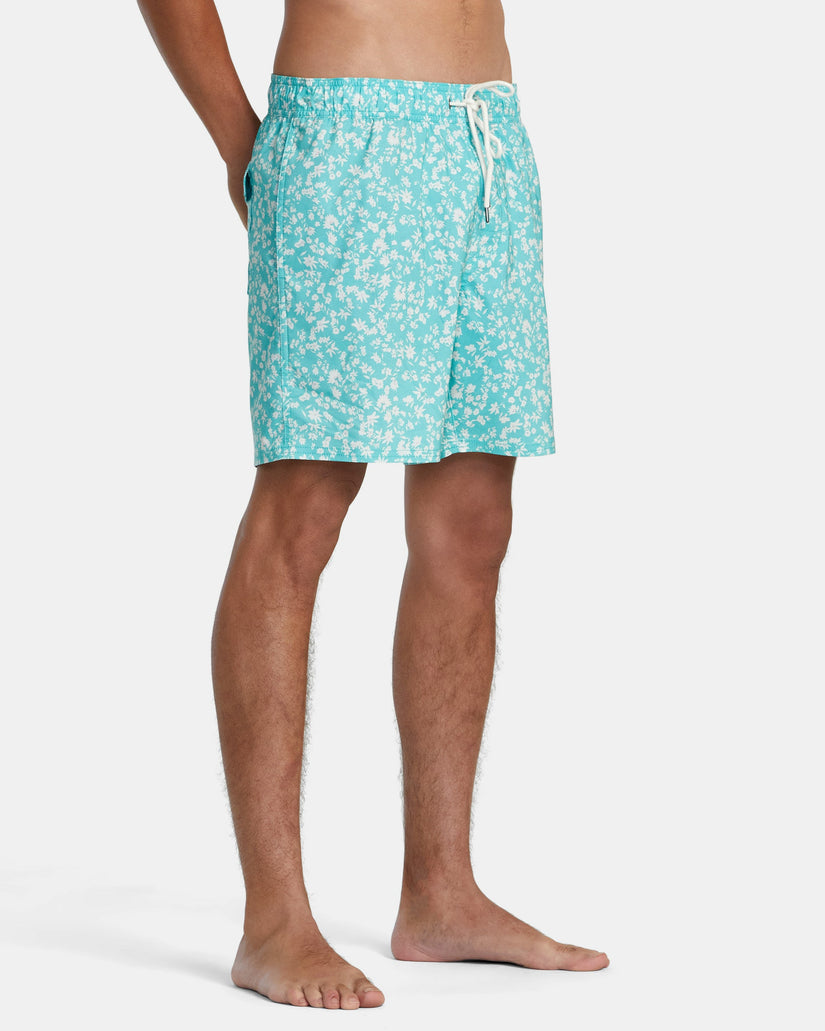 Barnes Elastic Waist Boardshorts 17" - Green Haze