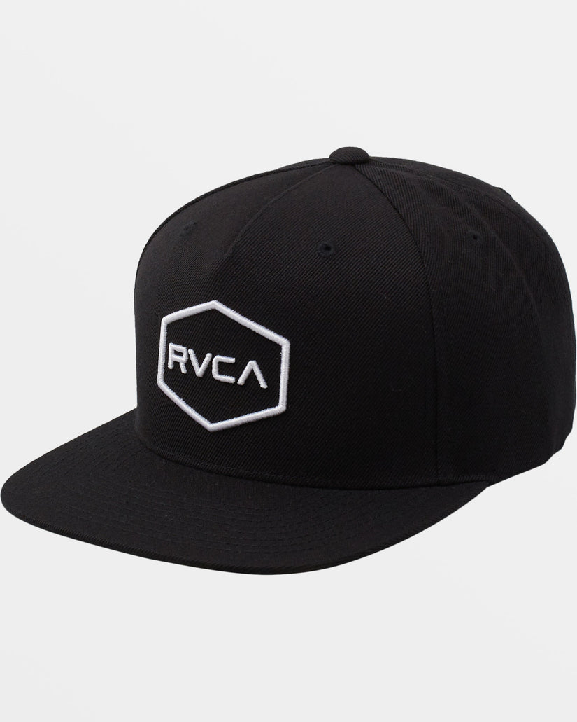 Commonwealth Snapback Hat - Black/White