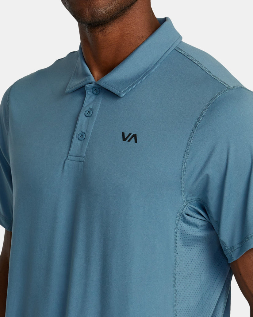 VA Sport Vent Technical Polo Shirt - Glacier