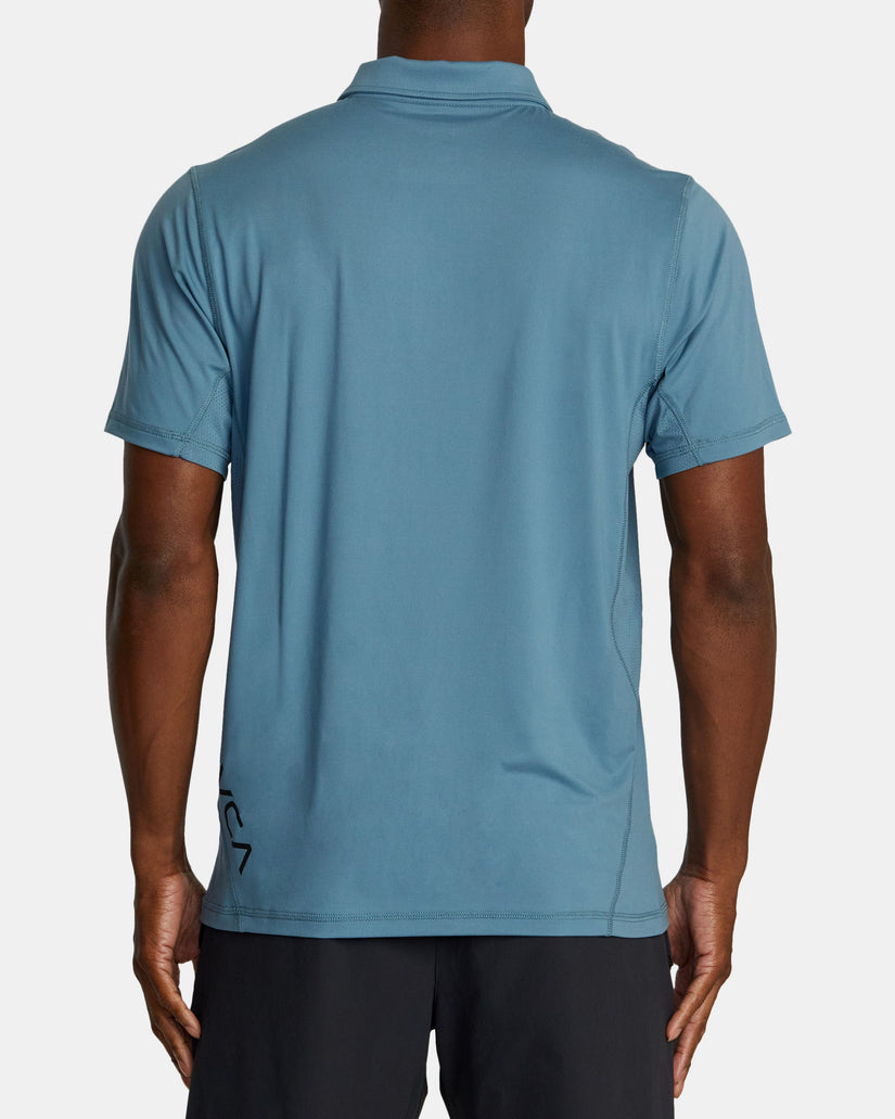 VA Sport Vent Technical Polo Shirt - Glacier