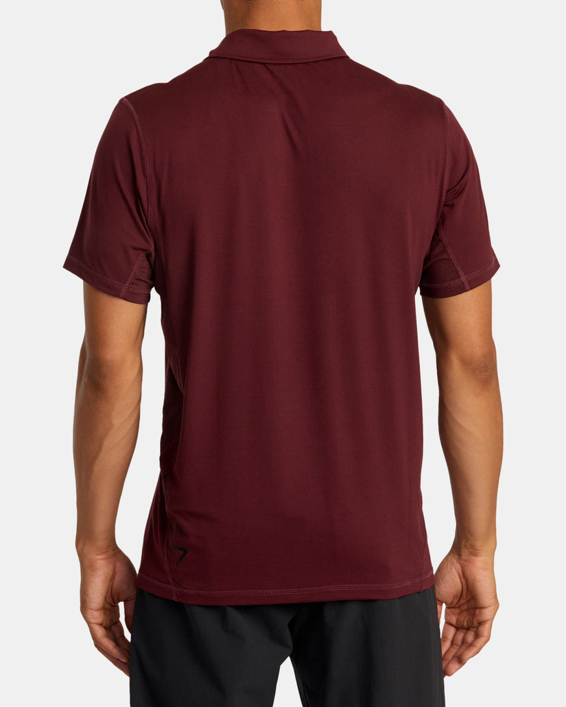 VA Sport Vent Technical Polo Shirt - Plum