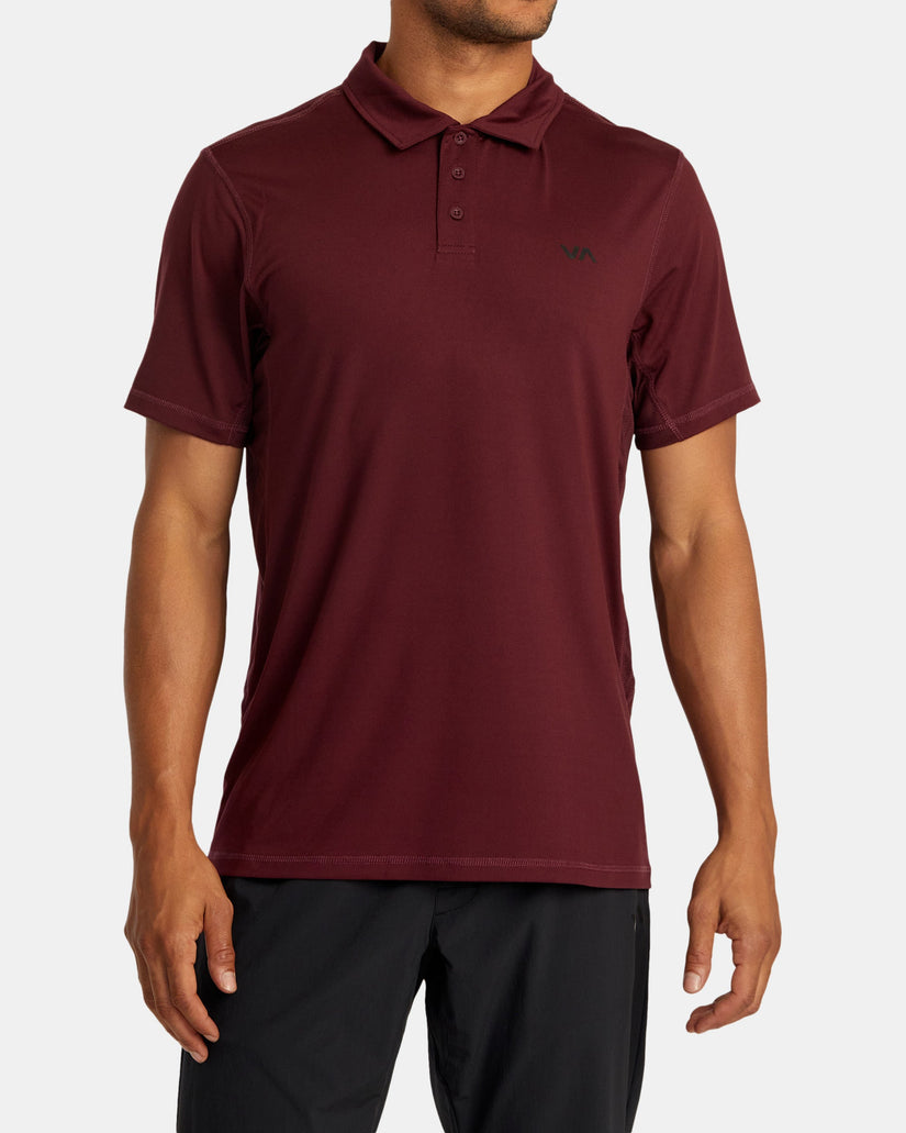 VA Sport Vent Technical Polo Shirt - Plum