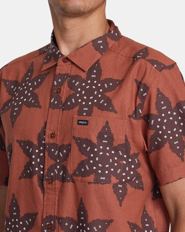 Vacationist Short Sleeve Woven Shirt - Seal Brown