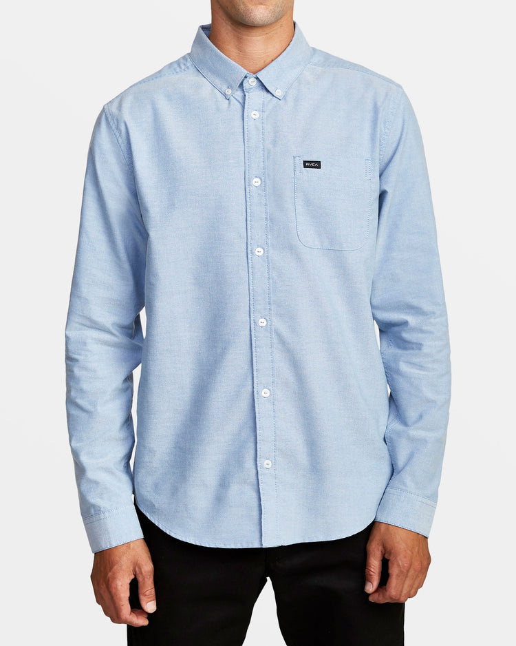 That'll Do Long Sleeve Shirt - Oxford Blue