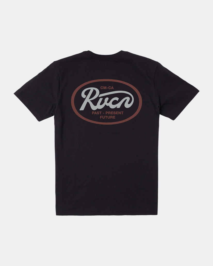 Oval Script T-Shirt - Black