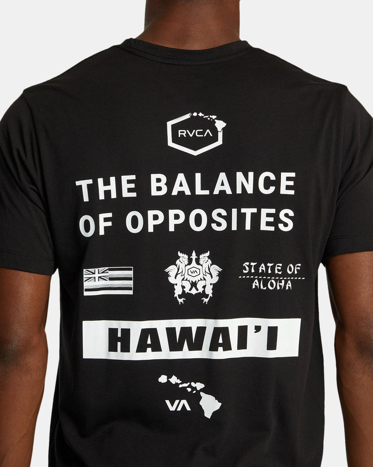 Hawaii All Brand Sport Tech T-Shirt - Black