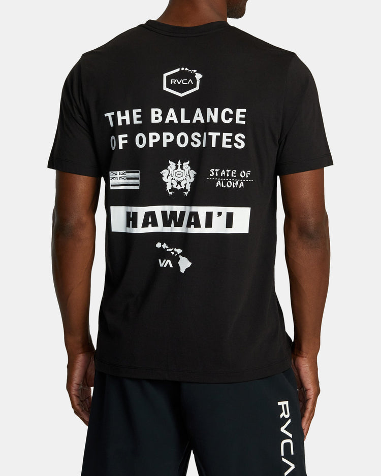 Hawaii All Brand Sport Tech T-Shirt - Black