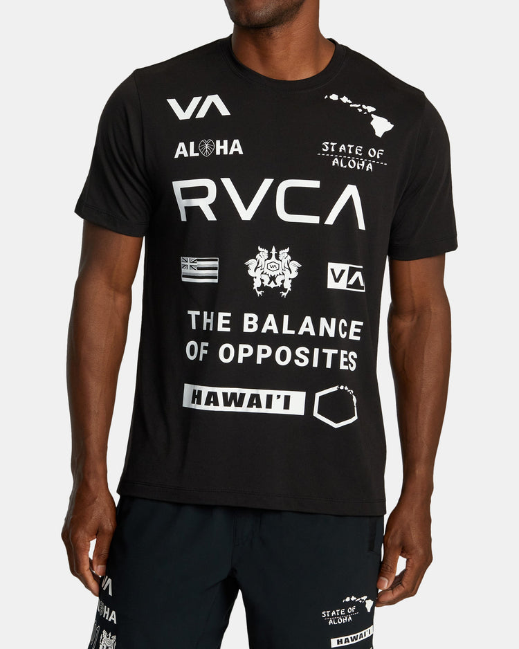 Hawaii All Brand Sport Tech T-Shirt - Black