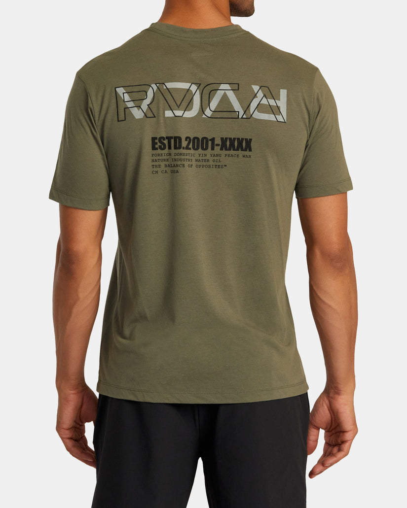 RVCA Layer Flip T-Shirt - Olive