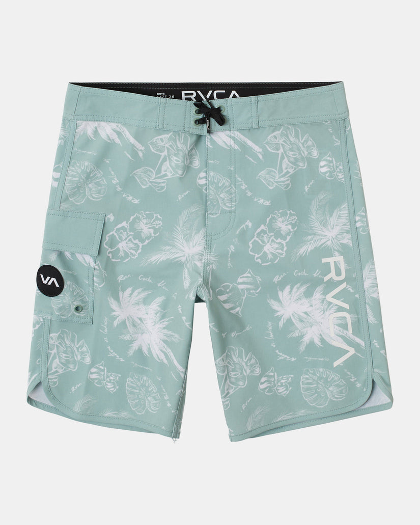 Boys Eastern Boardshorts 17" - Light Spinach