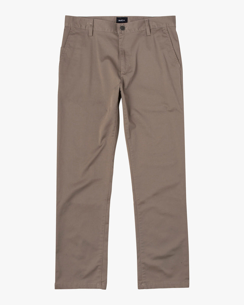 Boys Weekday Stretch Straight Fit Pants - Dark Khaki