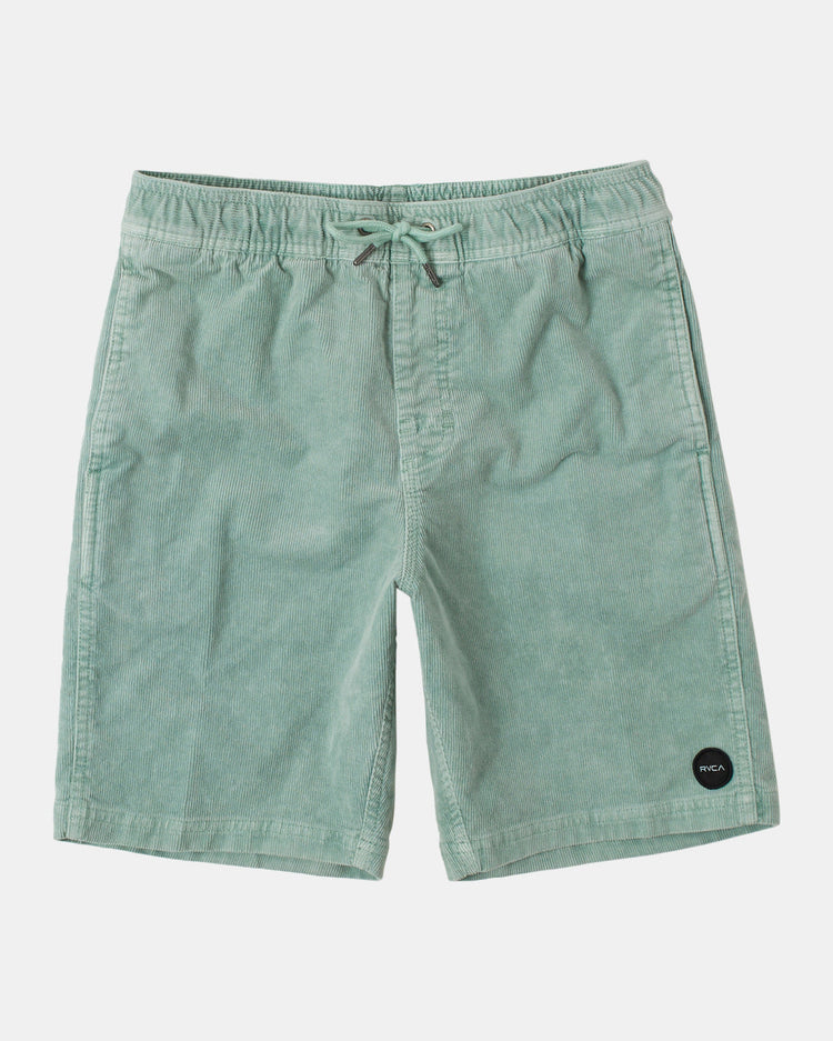 Boys Escape Corduroy Walkshorts 16" - Green Haze