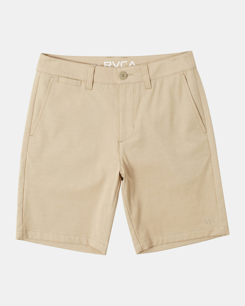 Boys Back In Hybrid 19" Shorts - Khaki