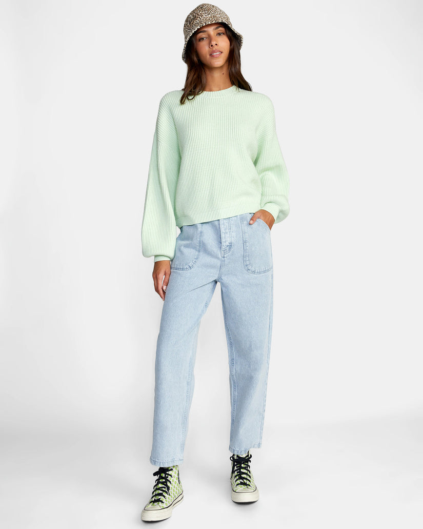 Scrunchie Denim Pants - Light Vintage Wash