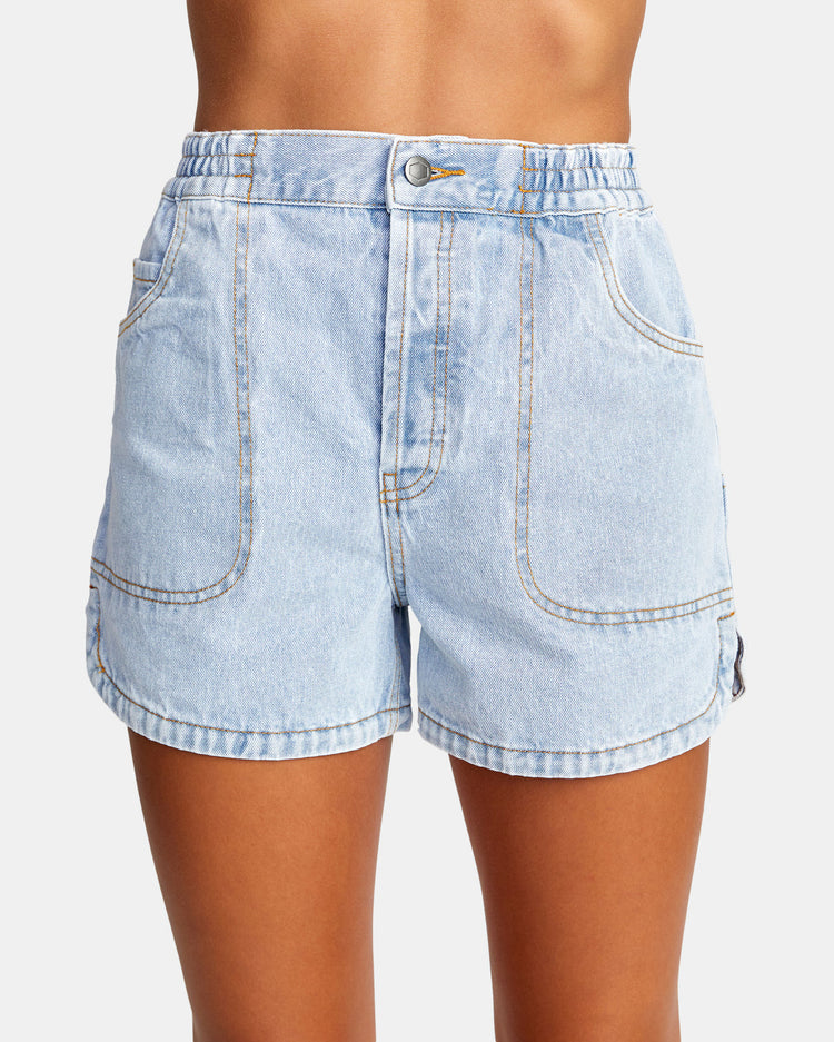 Venice Denim Shorts - Light Vintage Wash