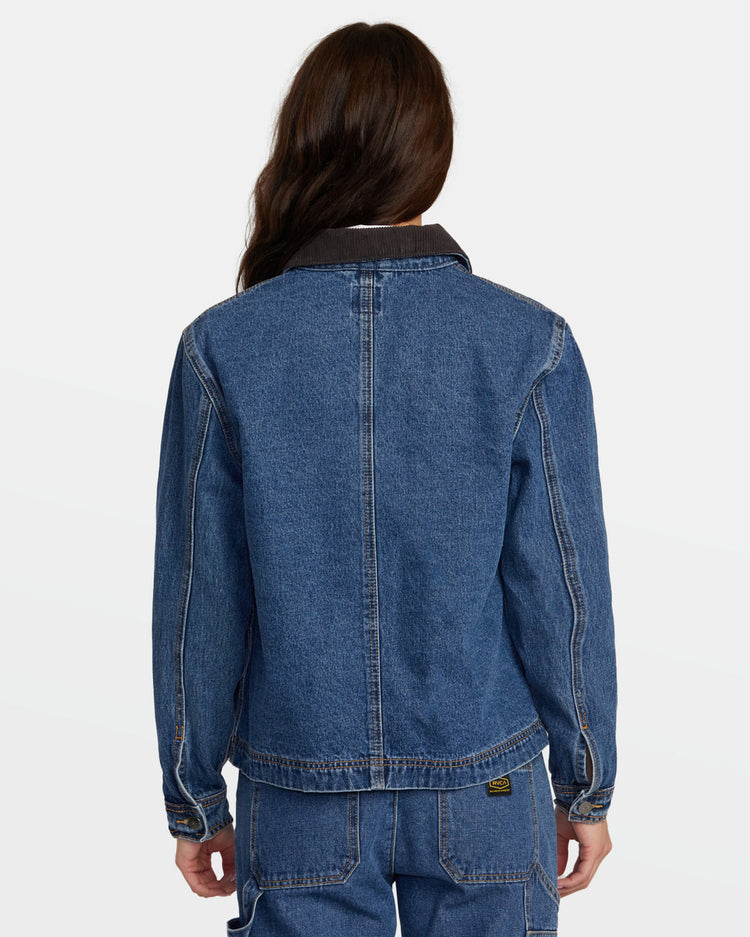 Recession Denim Chore Coat Jackets - Blue Rinse