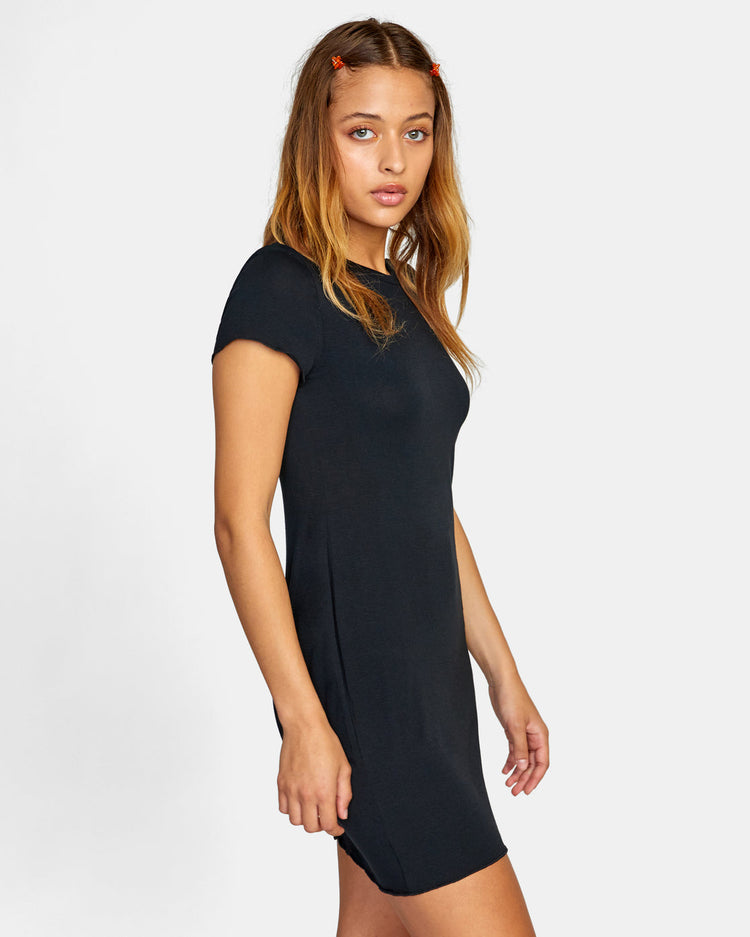 Rover T-Shirt Dress - RVCA Black