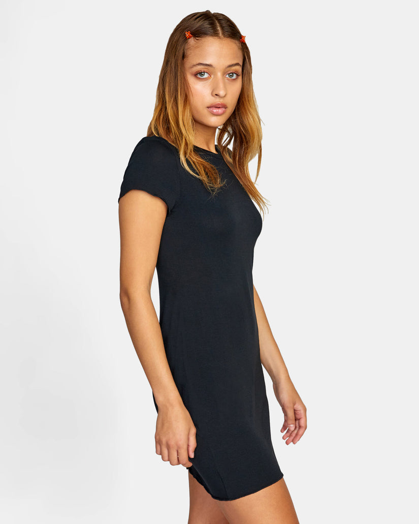 Rover T-Shirt Dress - RVCA Black