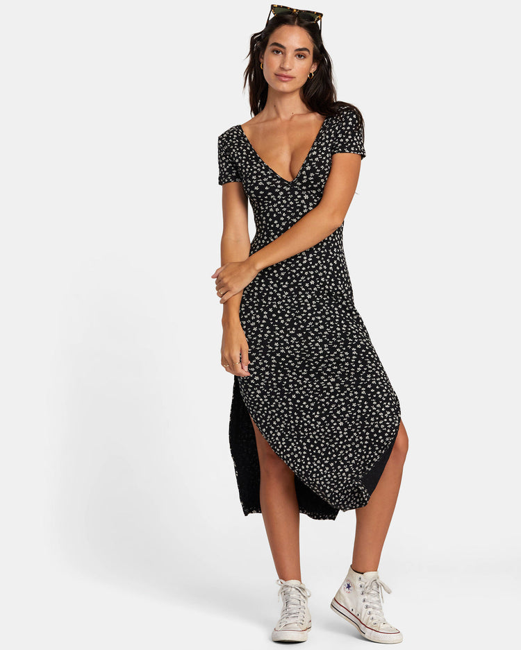 Smitten Midi Dress - RVCA Black