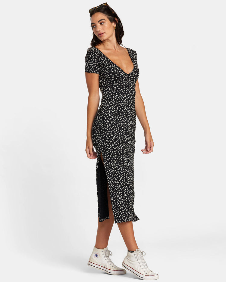 Smitten Midi Dress - RVCA Black