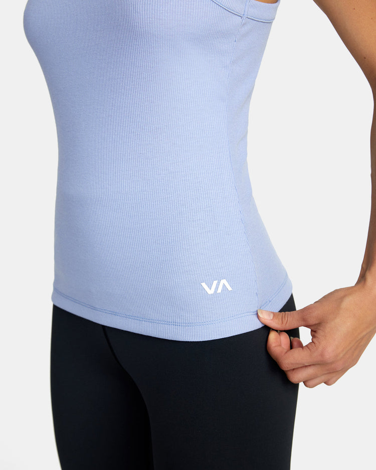 VA Essential Ribbed Tank Top - Grey Purple