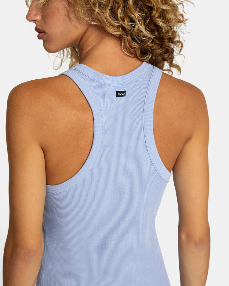 VA Essential Ribbed Tank Top - Grey Purple