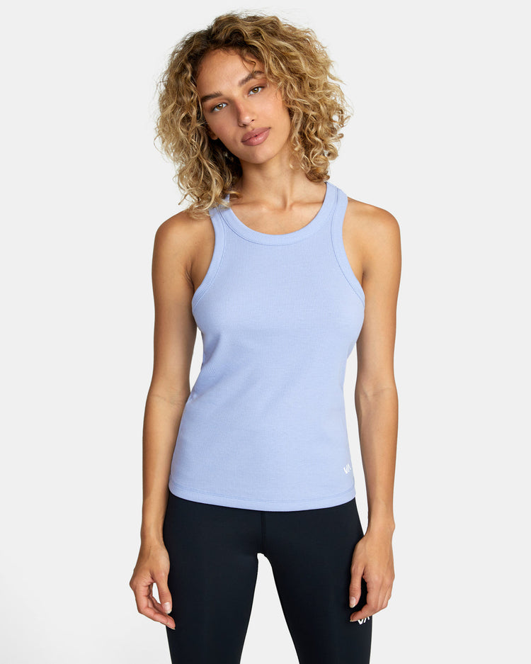 VA Essential Ribbed Tank Top - Grey Purple