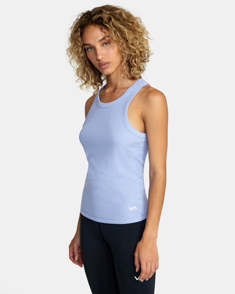 VA Essential Ribbed Tank Top - Grey Purple