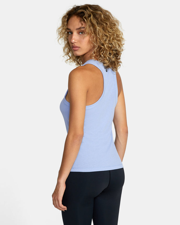 VA Essential Ribbed Tank Top - Grey Purple