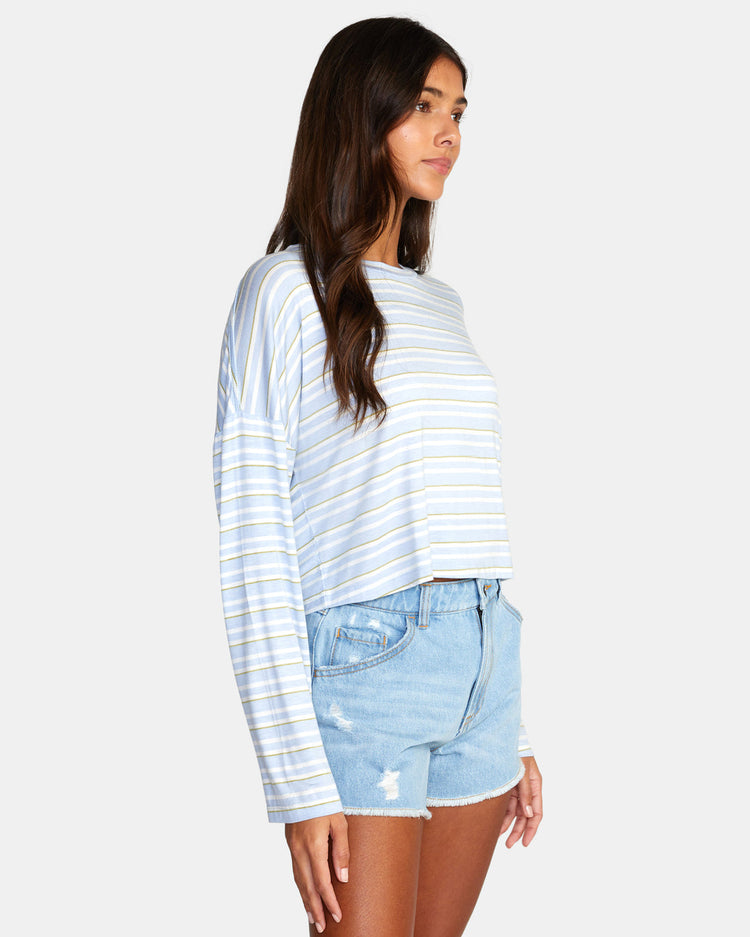 Countdown II Long Sleeve Knit Top - Skyway