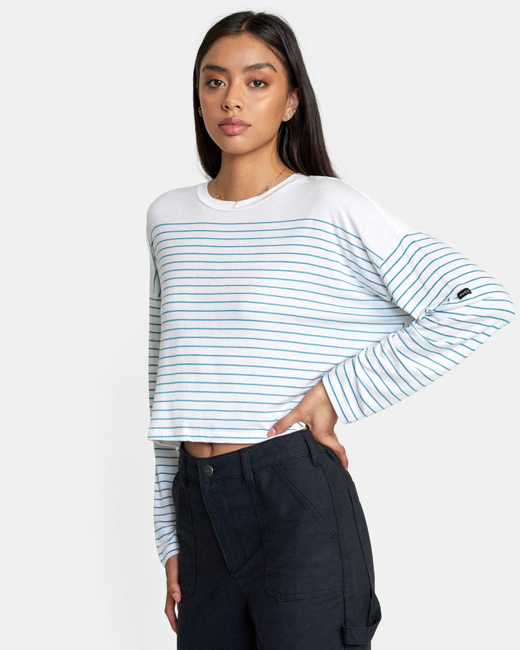 Countdown II Long Sleeve Knit Top - Snorkel Blue