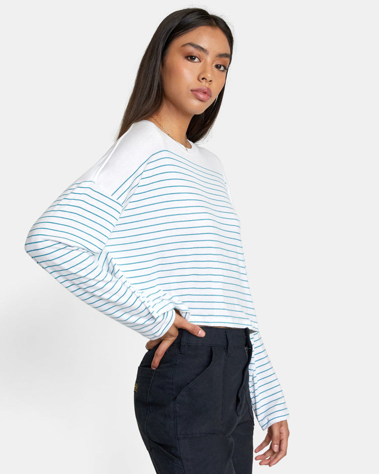 Countdown II Long Sleeve Knit Top - Snorkel Blue