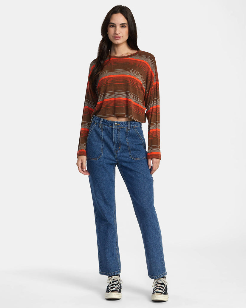 Countdown II Long Sleeve Knit Top - Cappuccino