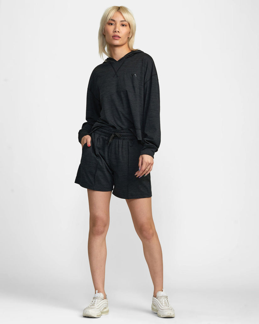 C-Able Cropped Workout Hoodie - Black