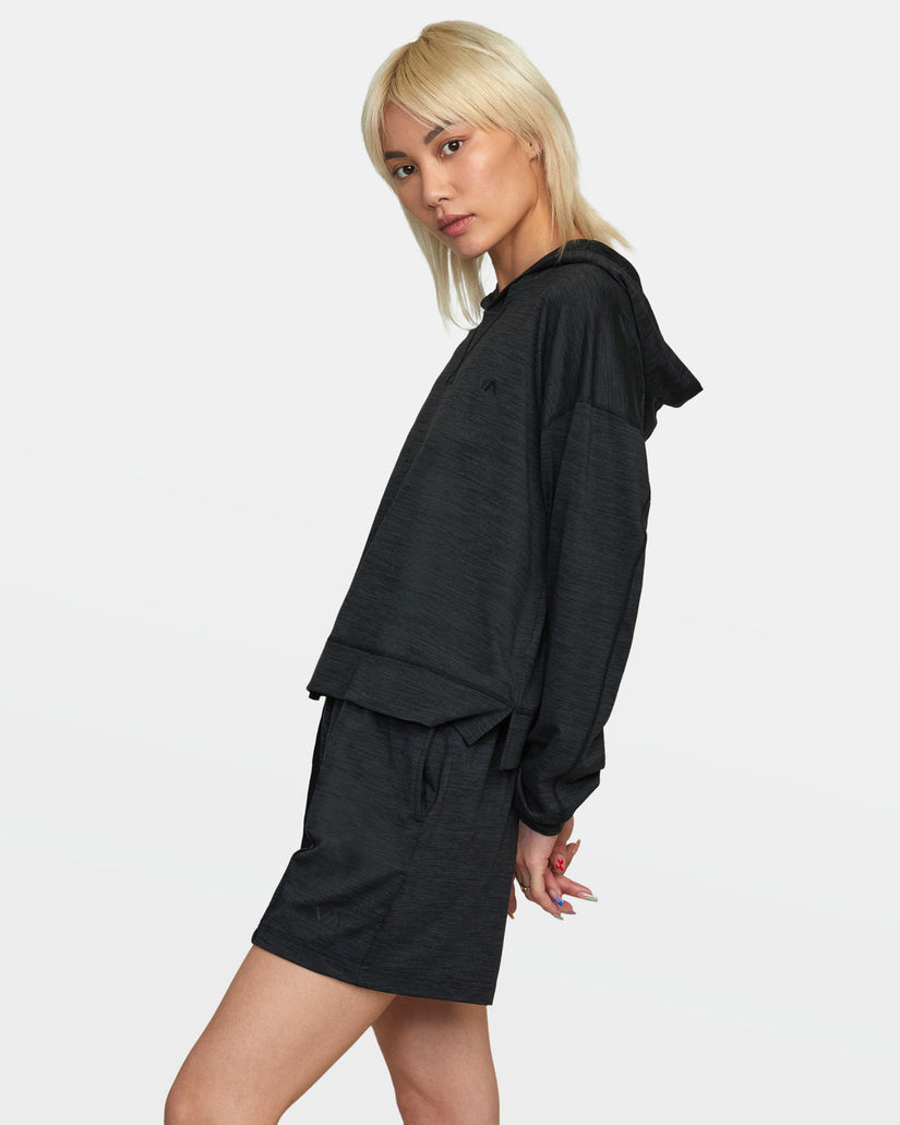 C-Able Cropped Workout Hoodie - Black