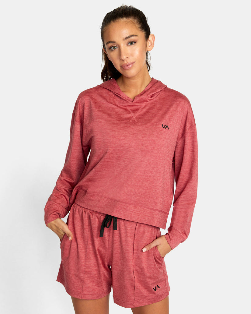 C-Able Cropped Workout Hoodie - Ginger Heather