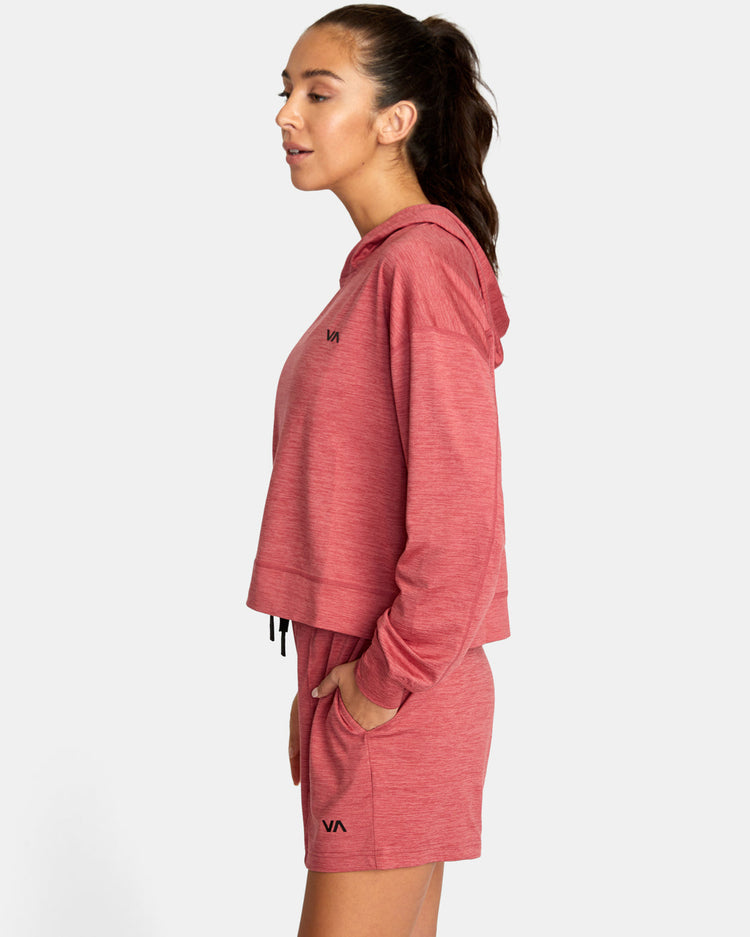 C-Able Cropped Workout Hoodie - Ginger Heather