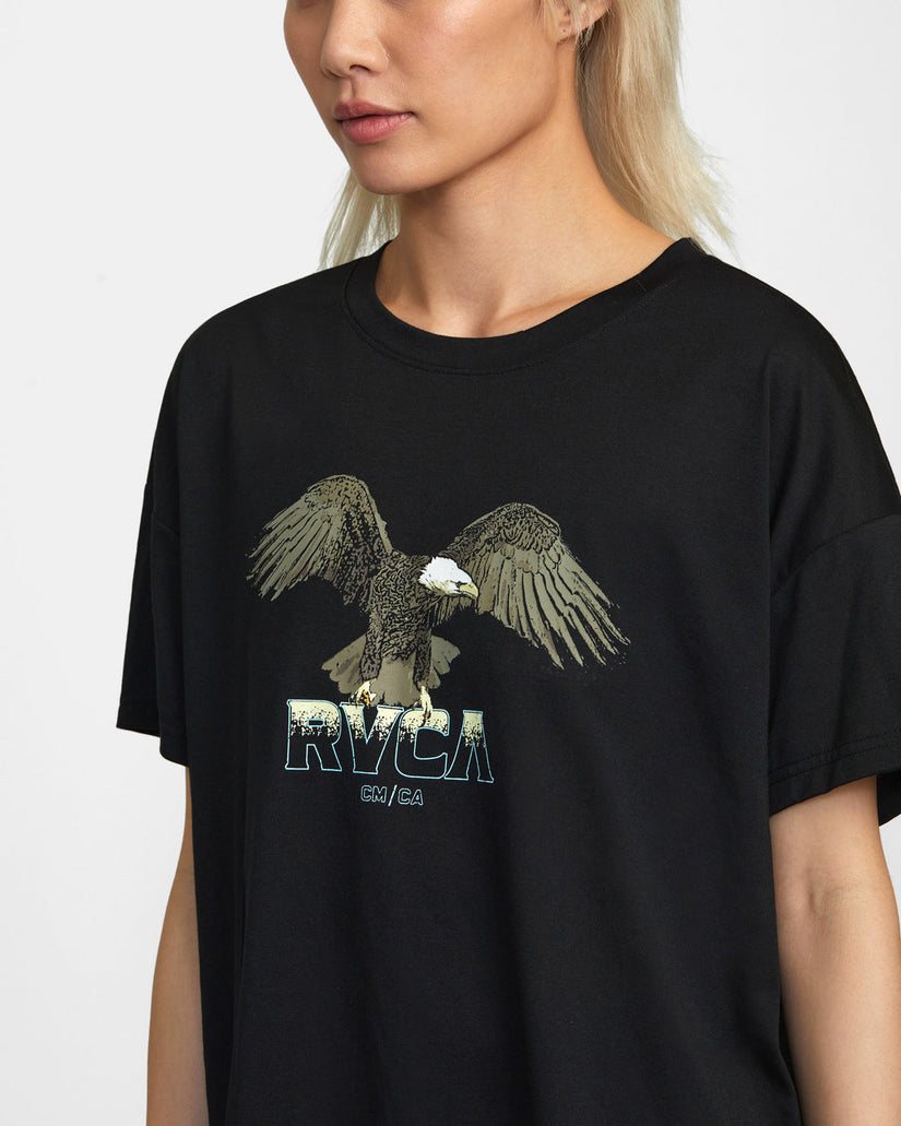 RVCA Eagle Technical Oversized T-Shirt - Black