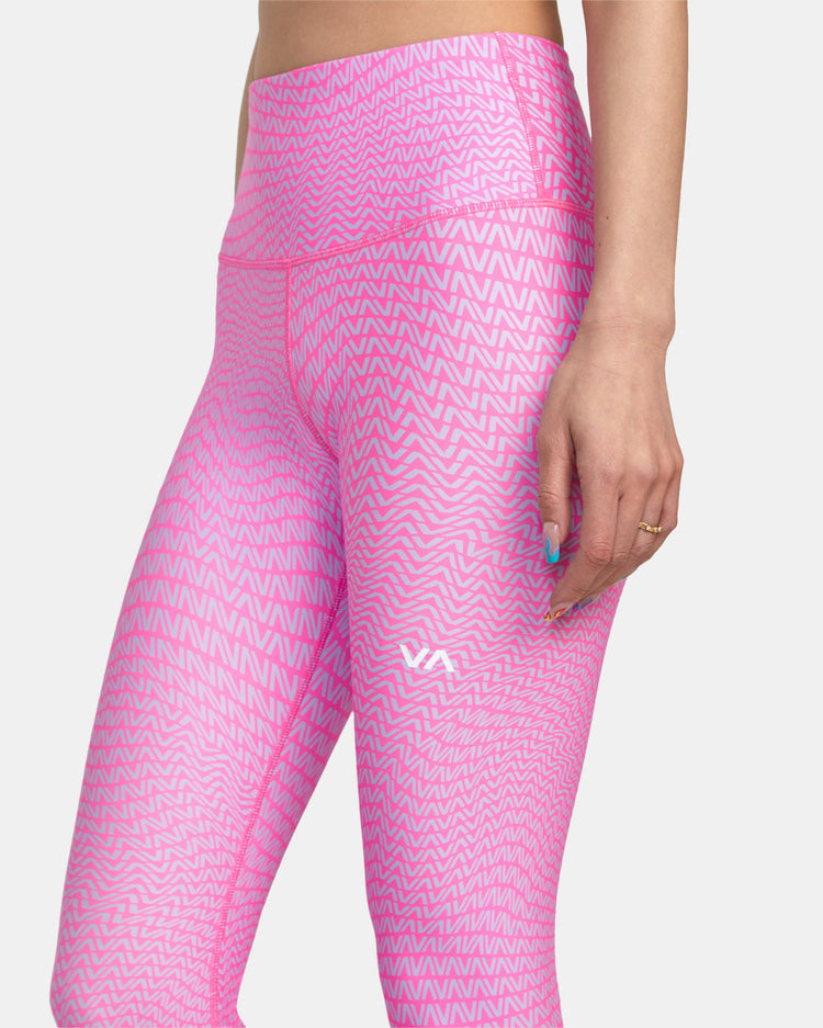 VA Essential Workout Leggings - Motif Fluro