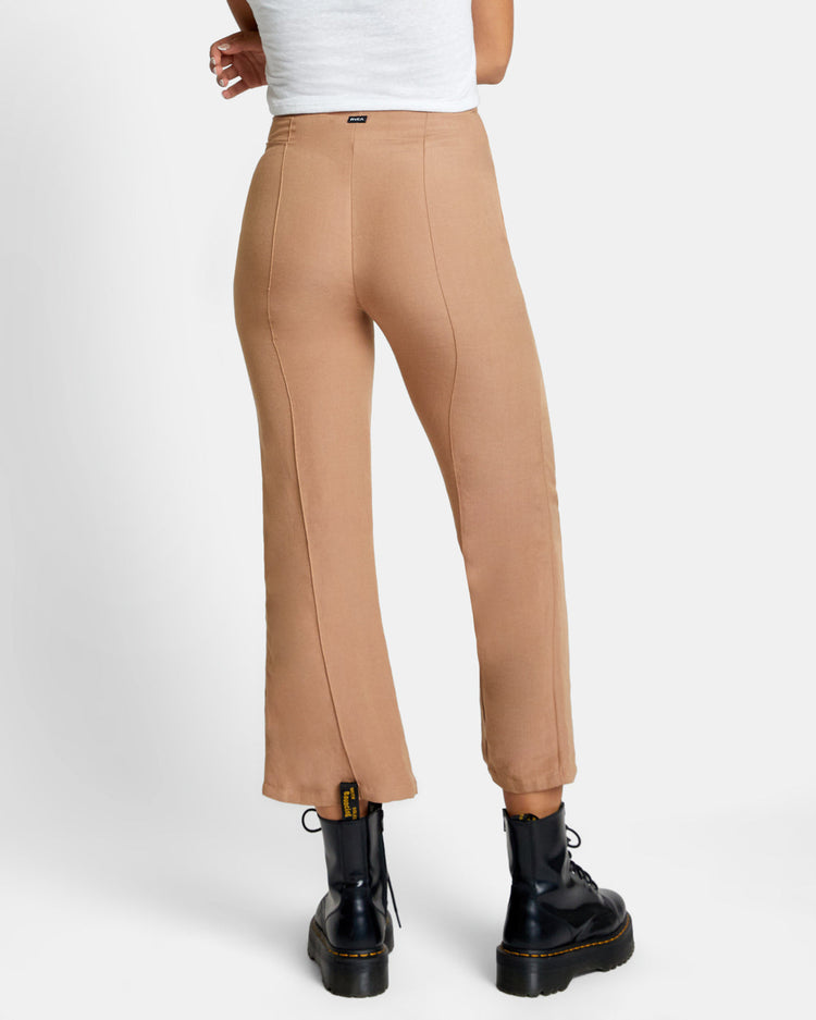 Drip High-Waisted Pants - Wood