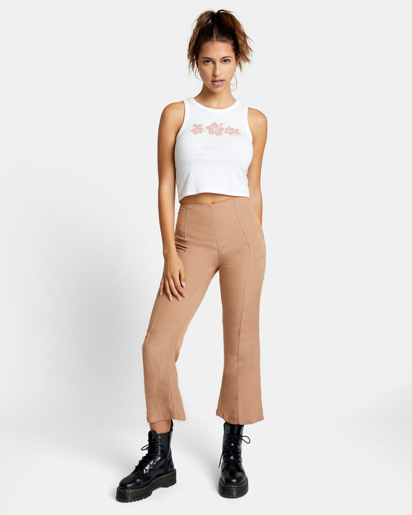 Drip High-Waisted Pants - Wood