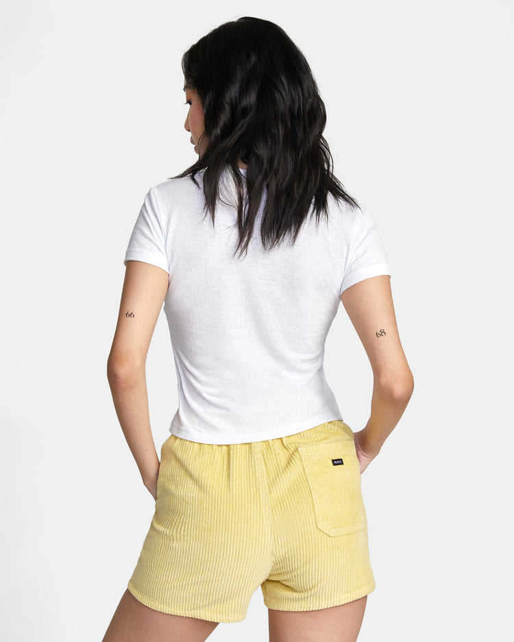 Daylight Corduroy Shorts - Mellow Yellow