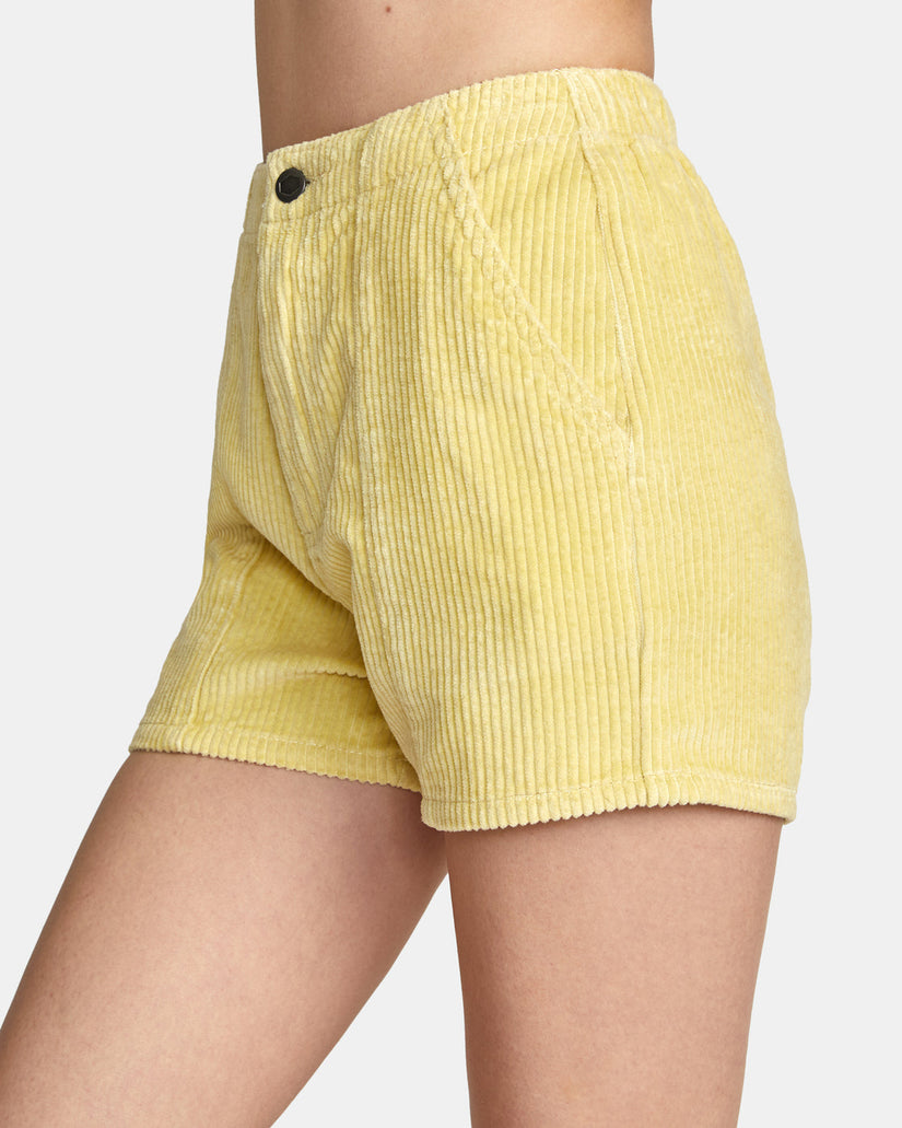 Daylight Corduroy Shorts - Mellow Yellow