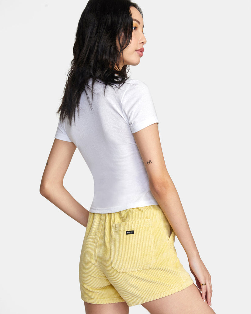 Daylight Corduroy Shorts - Mellow Yellow