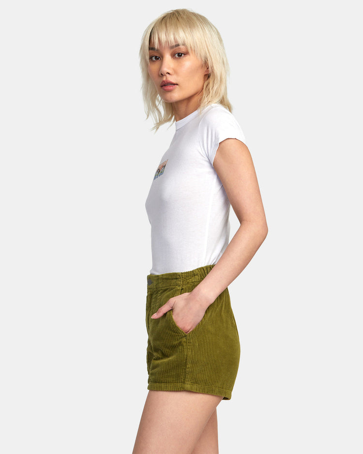 Daylight Corduroy Shorts - Monstera