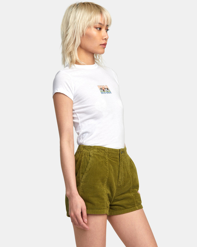 Daylight Corduroy Shorts - Monstera