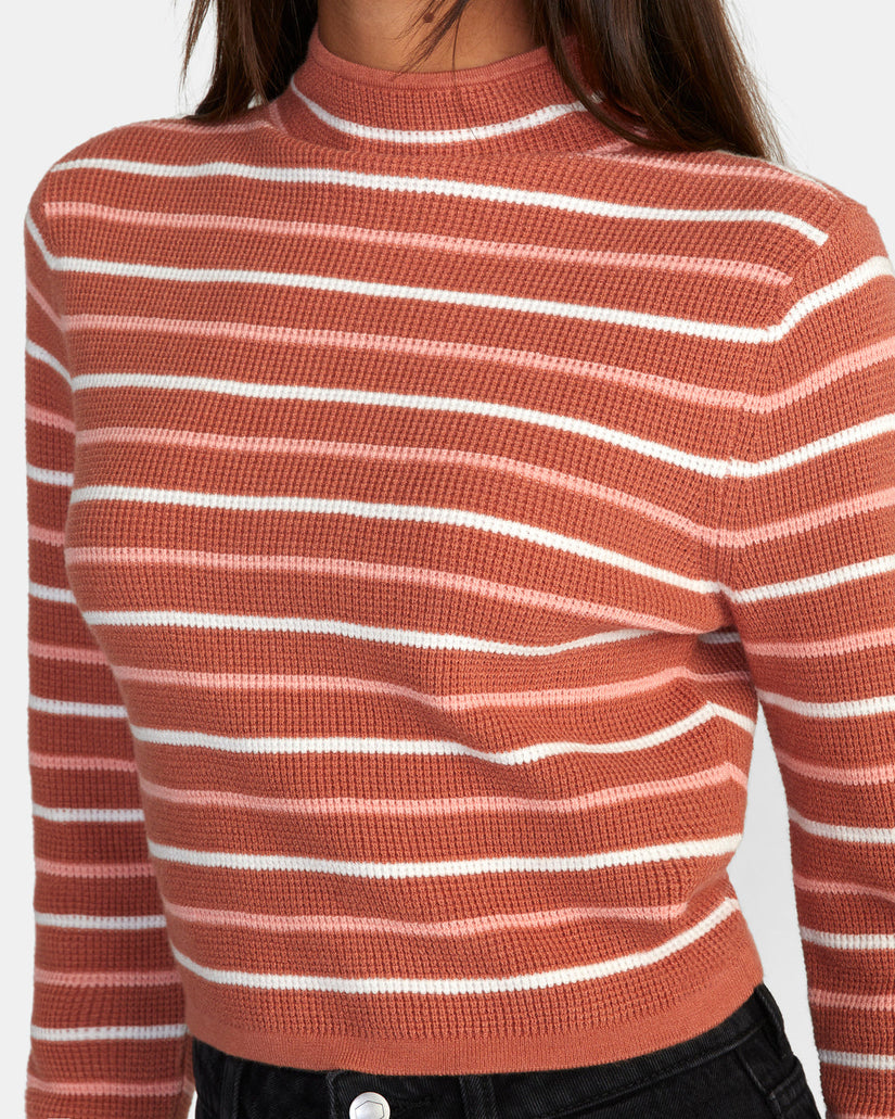 Après Sweater Long Sleeve Crop Top - Cinnamon