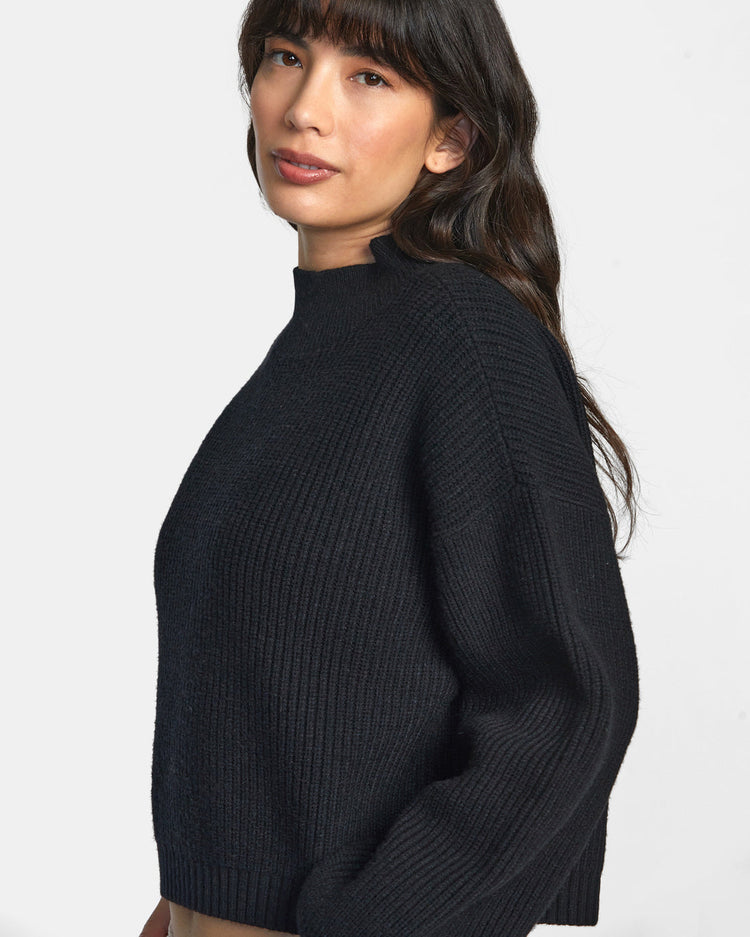 Dream Cycle Turtleneck Sweater - Black